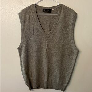 GOBI 100% Cashmere Gray‎ V-Neck Sweater Vest Men’s XL